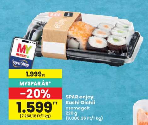 SPAR enjoy. Sushi Oishii csomagolt