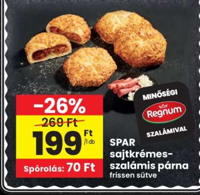 SPAR sajtkrémes-szalámis párna