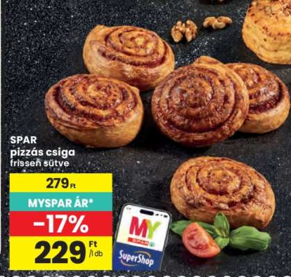 SPAR pizzás csiga