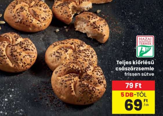 Teljes kiőrlésű császárzsemle