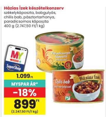 Házias Ízek készételkonzerv