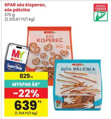 SPAR sós kisperec, sós pálcika