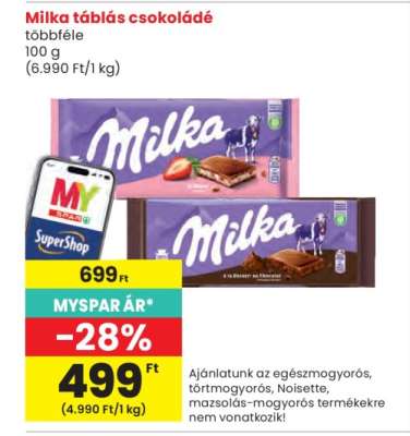 MILKA Táblás csokoládé