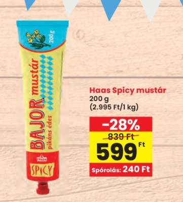 Haas Spicy mustár