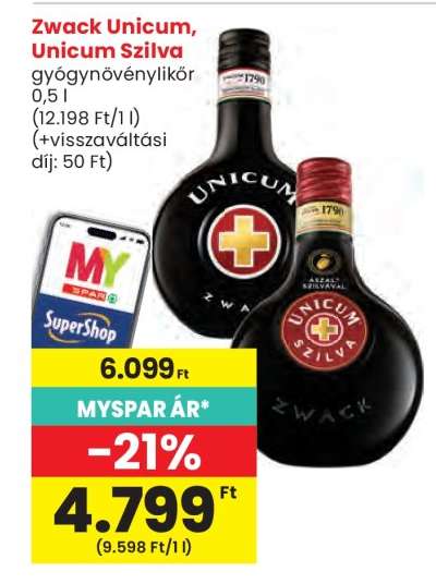 ZWACK Unicum* / Unicum Szilva*