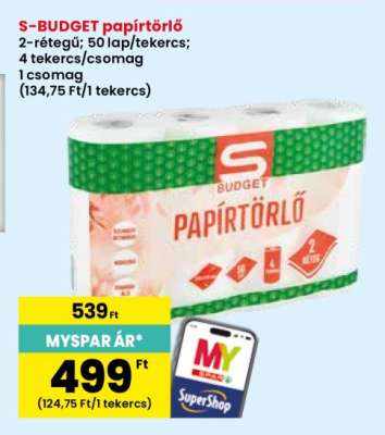 S-BUDGET papírtörlő