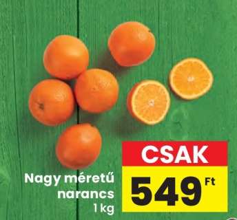 Nagy méretű narancs
