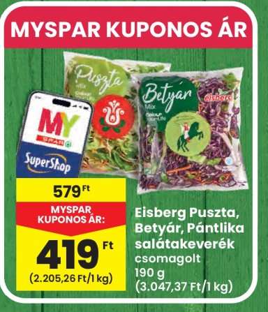 Eisberg Puszta, Betyár, Pántlika salátakeverék csomagolt