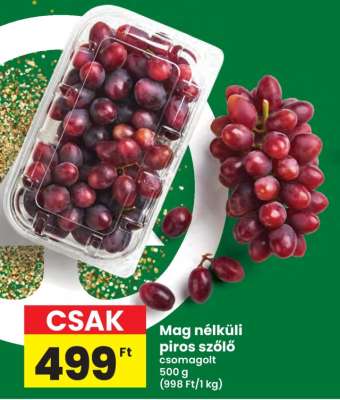 Mag nélküli piros szőlő