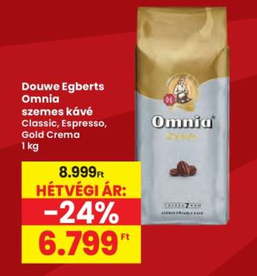 Douwe Egberts Omnia Szemes Kávé