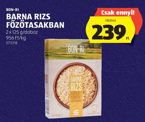 BON-RI Barna Rizs Főzőtasakban