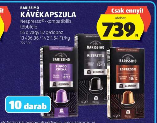 BARISSIMO KÁVÉKAPSZULA
