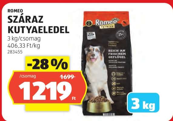 Romeo Száraz Kutyaeledel