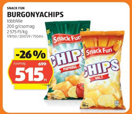 Snack Fun Burgonyachips