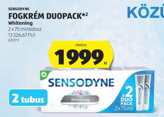 SENSODYNE FOGKRÉM DUOPACK*2 Whitening