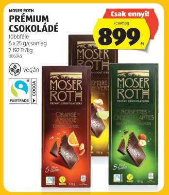 Moser Roth Prémium Csokoládé