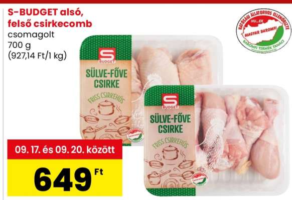 S-BUDGET alsó, felső csirkecomb