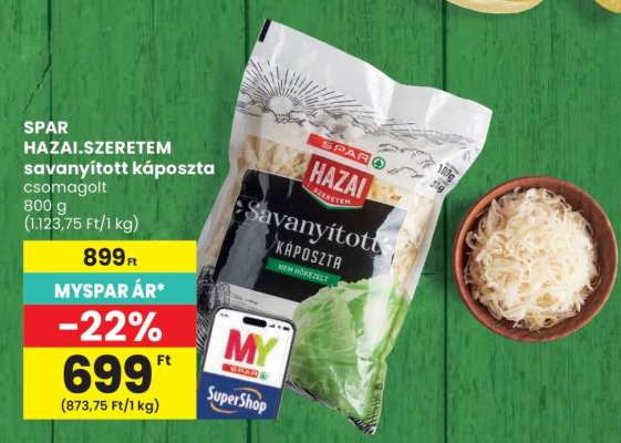 SPAR HAZAI.SZERETEM savanyított káposzta