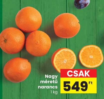 Nagy méretű narancs