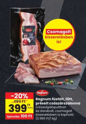 Regnum füstölt, főtt, préselt császárszalonna