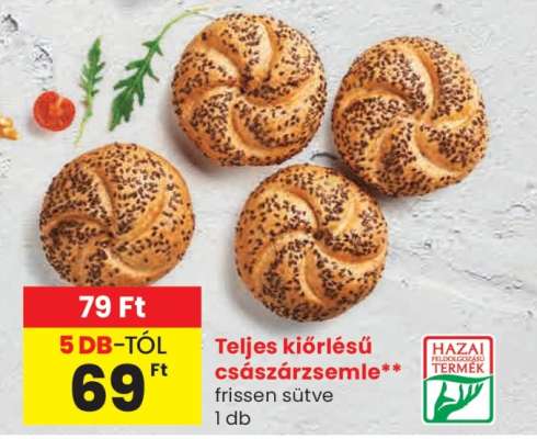 Teljes kiőrlésű császárzsemle