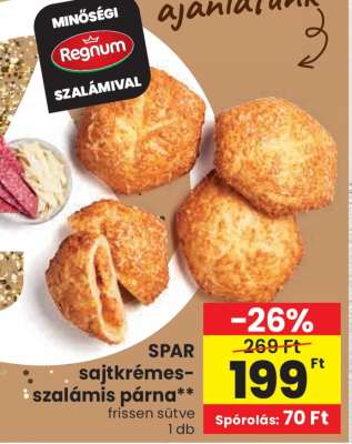 SPAR sajtkrémes-szalámis párna