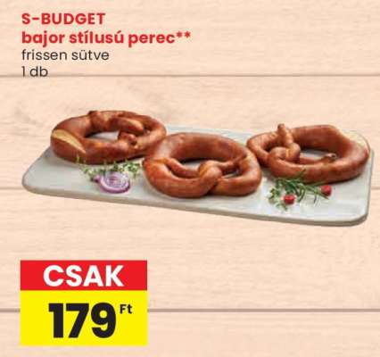 S-BUDGET bajor stílusú perec