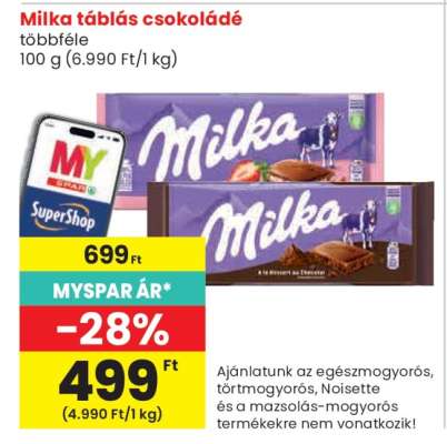 MILKA Táblás csokoládé