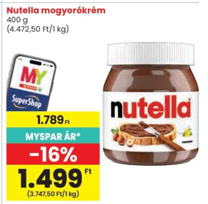 Nutella mogyorókrém