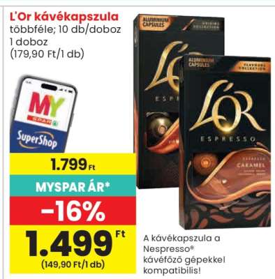 L'OR kávékapszula