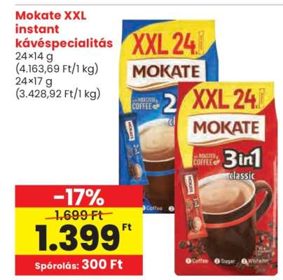 Mokate XXL instant kávéspecialitás