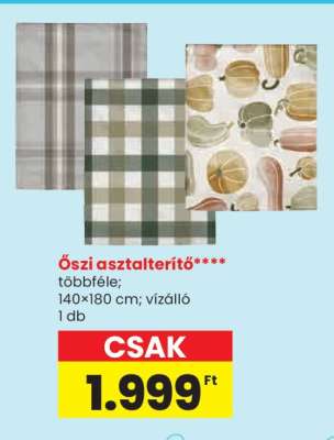Őszi asztalterítő