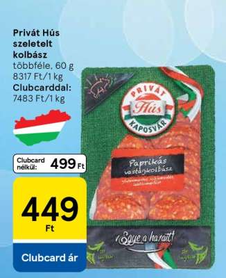 Privát Hús szeletelt kolbász
