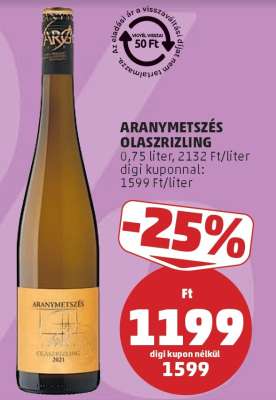 Aranymetszés Olaszrizling