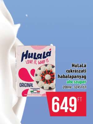 HuLaLá cukrászati habalapanyag