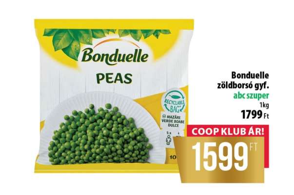 Bonduelle zöldborsó gyf.