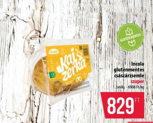 Incola gluténmentes császárzsemle