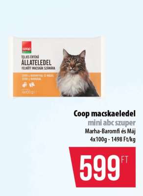 Coop macskaeledel mini abc szuper