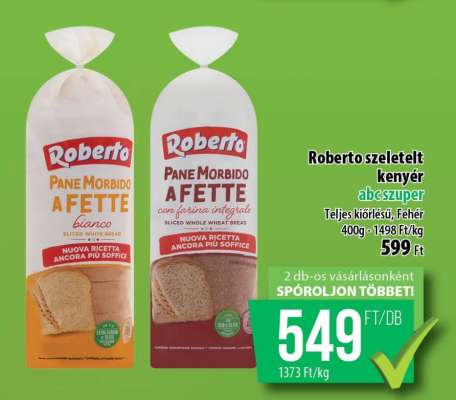 ROBERTO SZELETELT KENYÉR