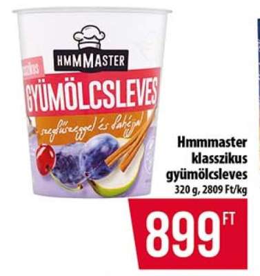 Hmmmaster klasszikus gyümölcsleves
