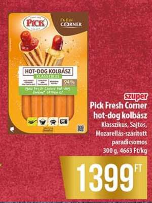 PICK Fresh Corner Hot-Dog Kolbász