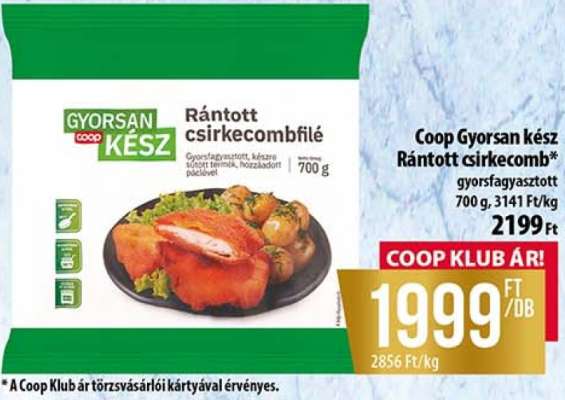 Coop Gyorsan kész Rántott csirkecomb