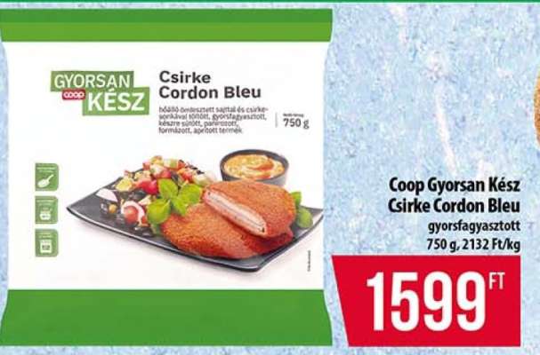 Coop GYORSAN KÉSZ Csirke Cordon Bleu