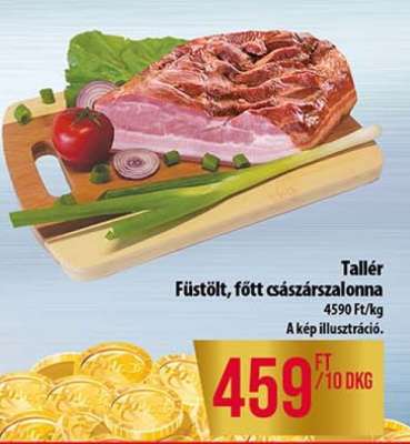Tallér füstölt-főtt császárszalonna