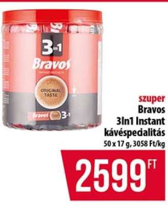 Bravos 3in1 instant kávéspecialitás