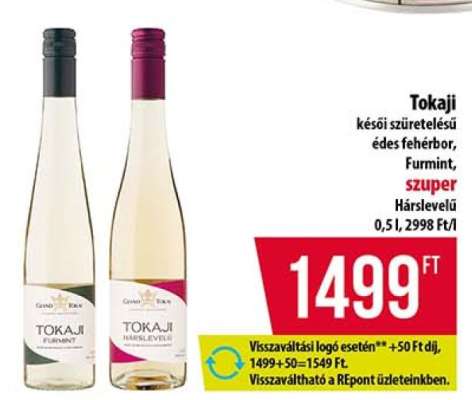 Tokaji késői szüretelésű édes fehérbor
