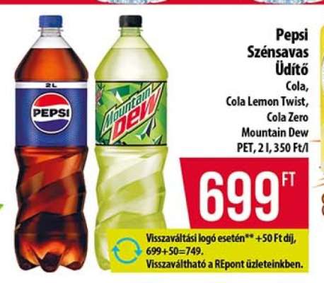 Pepsi szénsavas üdítő