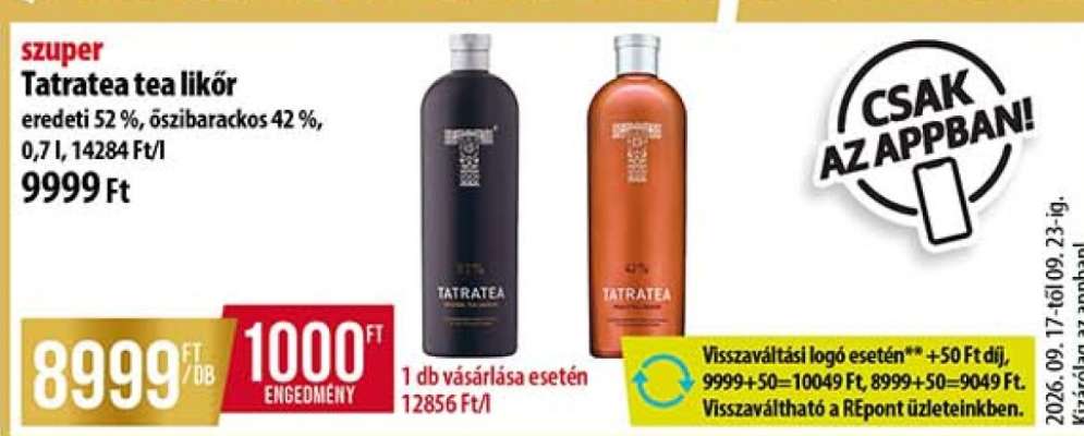Tatratea tea likőr