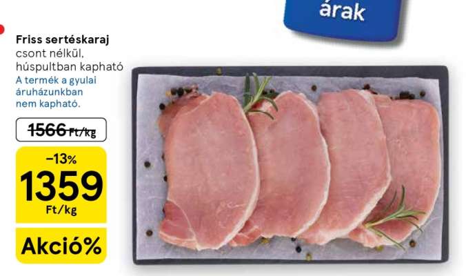 Friss sertéskaraj
