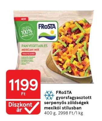 FRoSTA gyorsfagyasztott serpenyős zöldségek mexikói stílusban